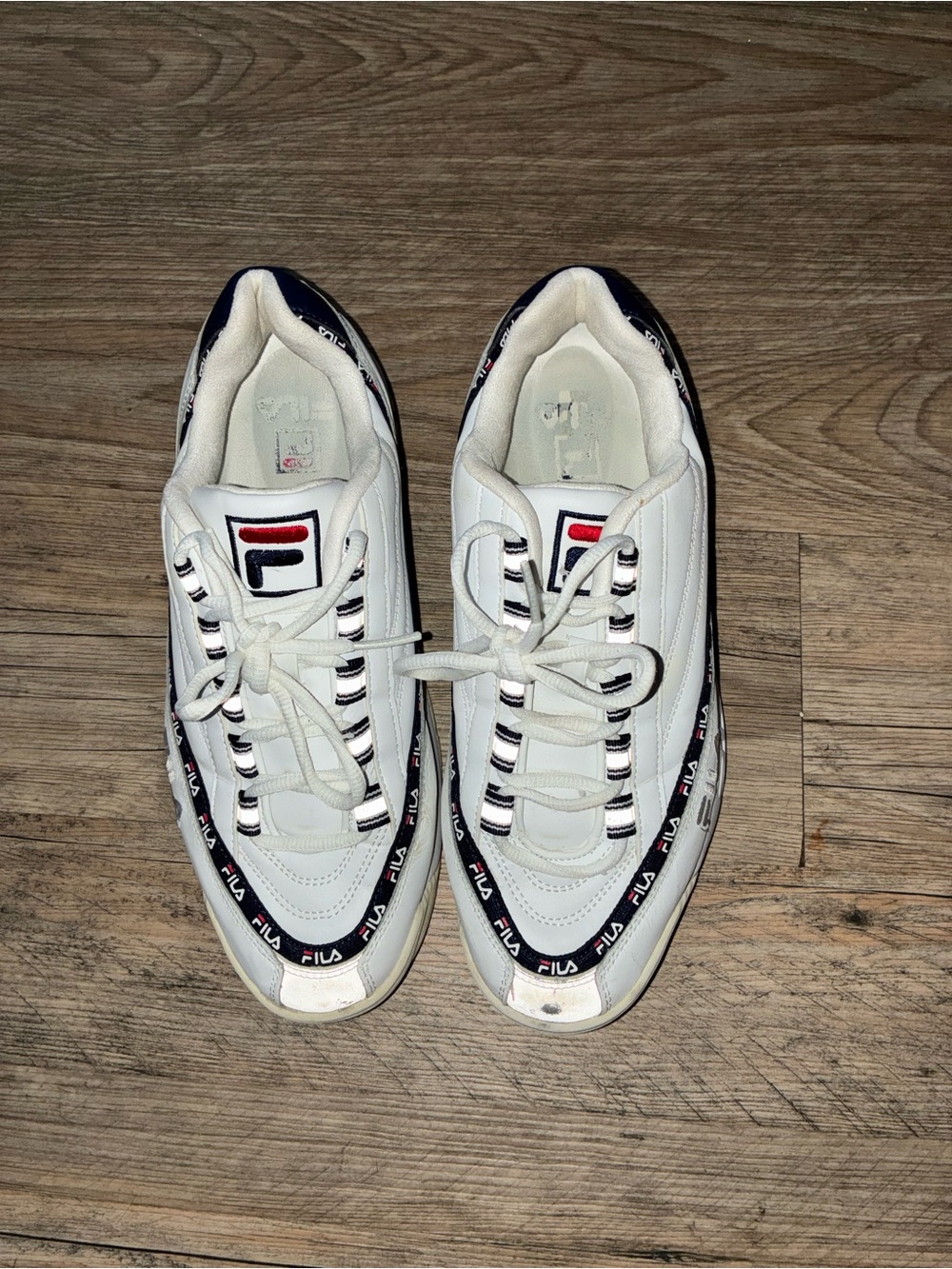 FILA Men’s White Sneakers with Navy